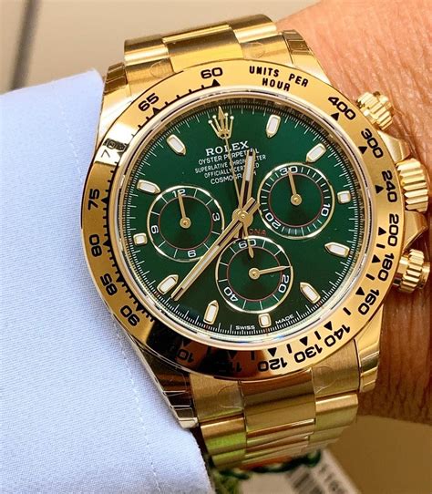 rolex daytona grün gold|solid gold Rolex daytona price.